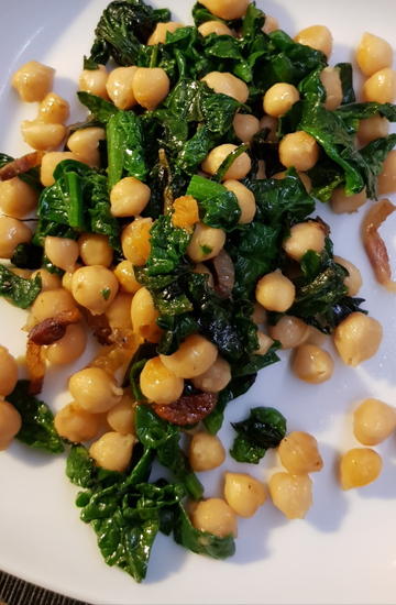 spinach and chickpeas